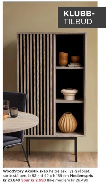Møbelringen Woodstory akustik skap tilbud