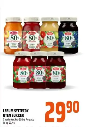Coop Obs LERUM SYLTETØY UTEN SUKKER tilbud