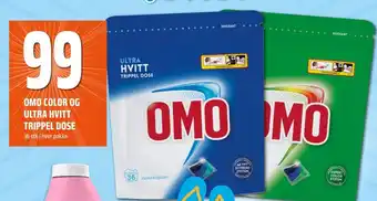 Coop Obs OMO COLOR OG ULTRA HVITT TRIPPEL DOSE tilbud