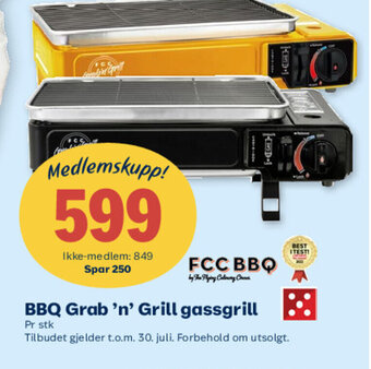 Coop Prix BBQ Grab 'n' Grill gassgrill tilbud