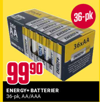 Europris ENERGY+ BATTERIER 36-pk, AA/AAA tilbud