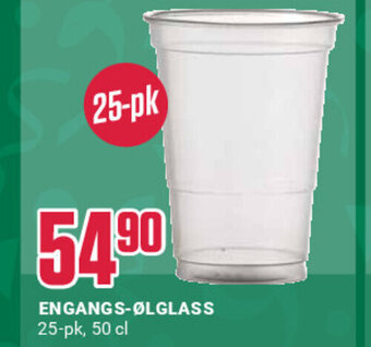 Europris ENGANGS-ØLGLASS tilbud