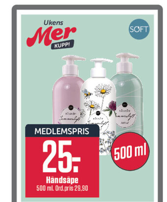 Europris Håndsåpe 500 ml. tilbud