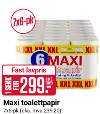 Europris Maxi toalettpapir tilbud