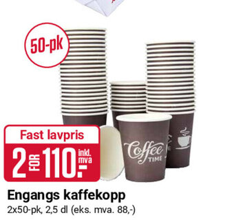 Europris Engangs kaffekopp tilbud