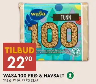 Coop Mega Wasa 100 frø & havsalt tilbud