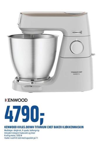 Coop Obs Kenwood kvl65001wh titanium chef baker kjøkkenmaskin tilbud