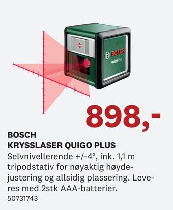 Bygger'n Bosch krysslaser quigo plus tilbud