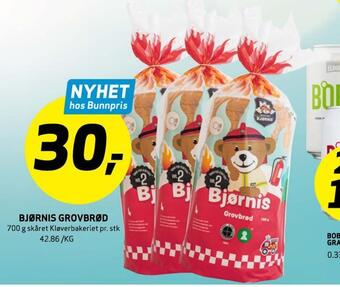 Bunnpris Bjørnis grovbrød tilbud