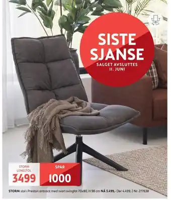 Bohus Storm lenestol tilbud
