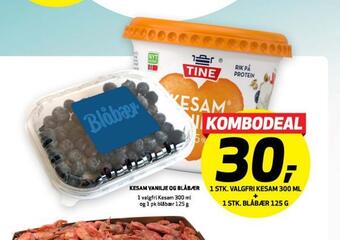 Bunnpris Kesam vanilje og blåbær tilbud