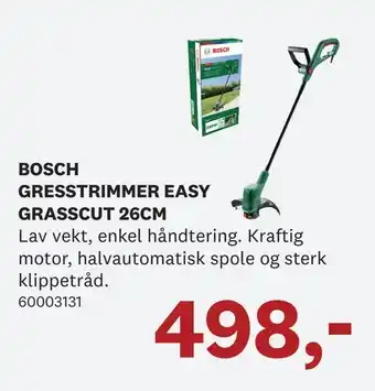 Bygger'n Bosch gresstrimmer easy grasscut 26cm tilbud