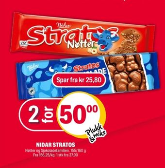 Coop Extra Stratos sjokoladeplate tilbud