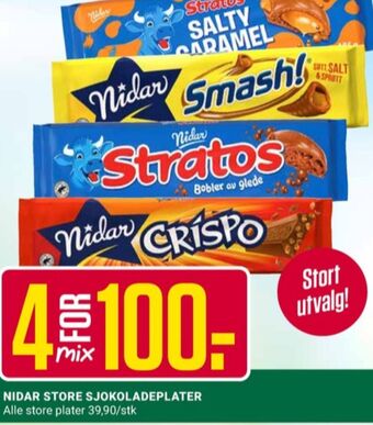 Europris Stratos sjokoladeplate tilbud
