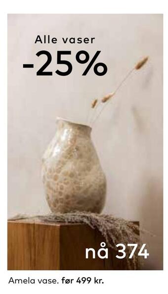 Skeidar Amela vase tilbud