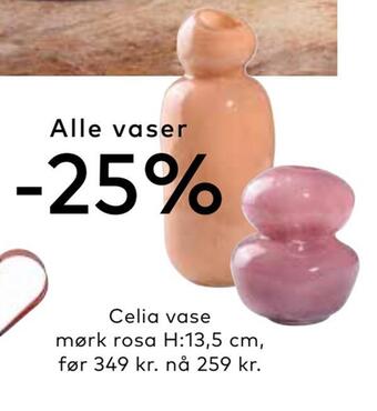 Skeidar Celia vase tilbud