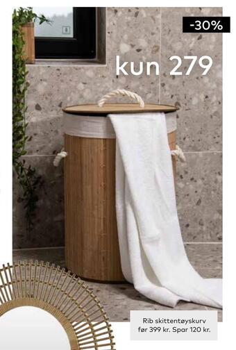 Skeidar Rib skittentøyskurv tilbud