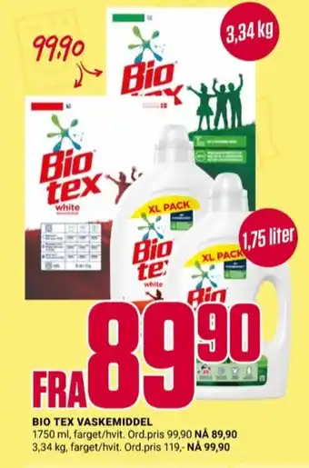 Europris Biotex vaskemiddel-flytende tilbud