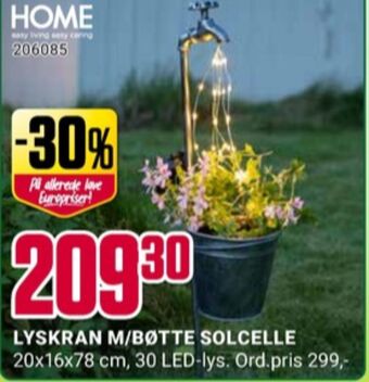 Europris Home solcelleslynge tilbud
