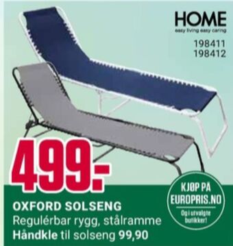 Europris Ukjent solseng tilbud