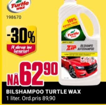 Europris Turtle bilshampo tilbud