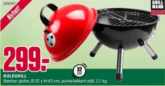 Europris Grillman kulegrill tilbud