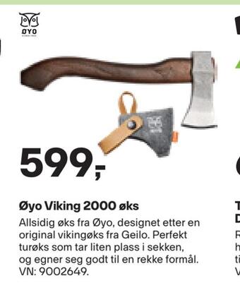 XXL Sport Øyo viking 2000 øks tilbud