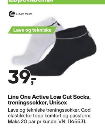 XXL Sport Line one active low cut socks, treningssokker, unisex tilbud