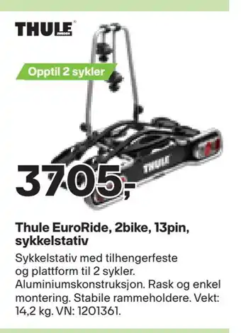 XXL Sport Thule euroride, 2bike, 13pin, sykkelstativ tilbud