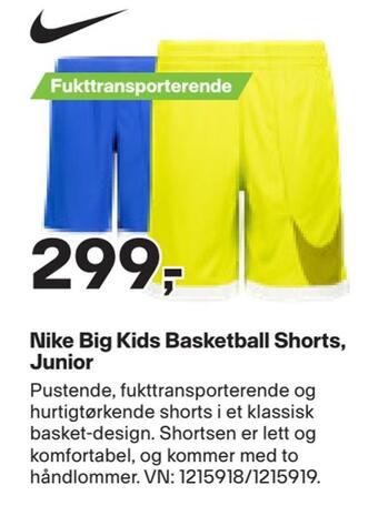 XXL Sport Nike big kids basketball shorts, junior tilbud