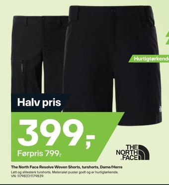 XXL Sport The north face resolve woven shorts, turshorts, dame/herre tilbud