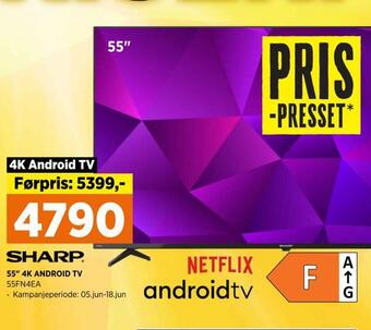 POWER 55 4k android tv tilbud