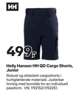 XXL Sport Helly hansen hh qd cargo shorts, junior tilbud