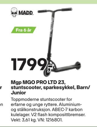 XXL Sport Mgp mgo pro ltd 23, stuntscooter, sparkesykkel, barn/ junior tilbud