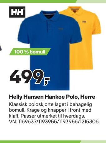 XXL Sport Helly hansen hankoe polo, herre tilbud