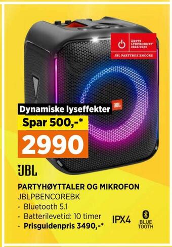 POWER Partyhøyttaler og mikrofon tilbud