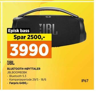 POWER Bluetooth høyttaler tilbud
