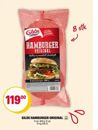 Coop Extra GILDE HAMBURGER ORIGINAL tilbud