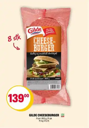 Coop Extra GILDE CHEESEBURGER tilbud