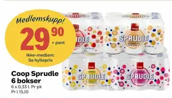 Coop Extra Coop Sprudle 6 bokser tilbud