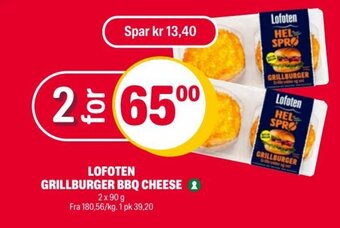 Coop Extra LOFOTEN GRILLBURGER BBQ CHEESE tilbud