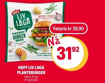 Coop Extra HOFF LIV LAGA PLANTEBURGER tilbud