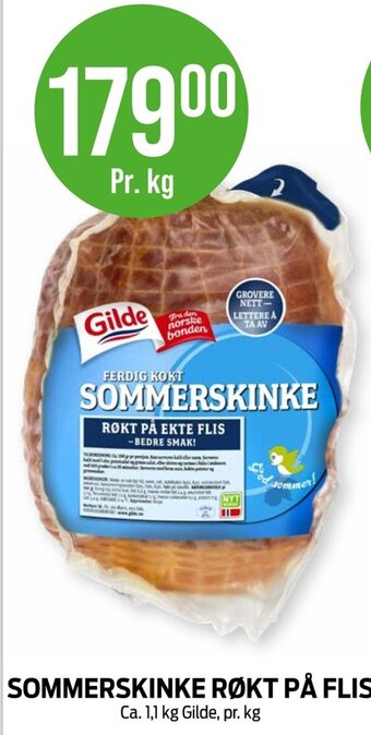 Kiwi SOMMERSKINKE RØKT PÅ FLIS Gilde tilbud