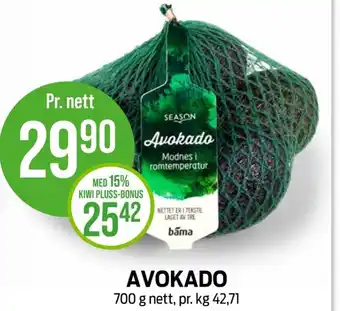 Kiwi AVOKADO 700 g nett, tilbud