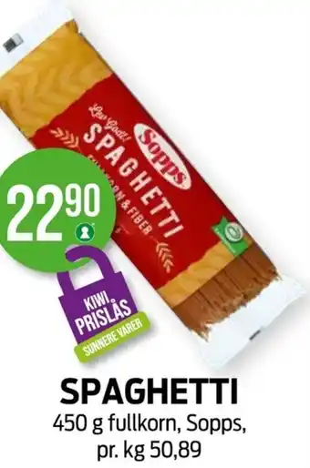 Kiwi SPAGHETTI Sopps tilbud