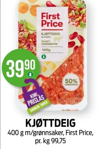 Kiwi KJØTTDEIG First Price tilbud