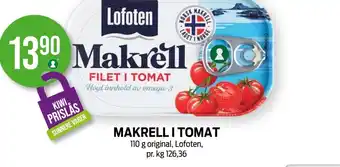 Kiwi MAKRELL I TOMAT Lofoten tilbud