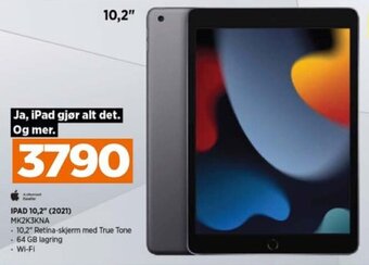 POWER IPAD 10,2" (2021) MK2K3KNA tilbud