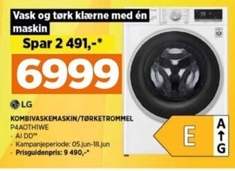 POWER KOMBIVASKEMASKIN/TØRKETROMMEL P4AOTHIWE tilbud