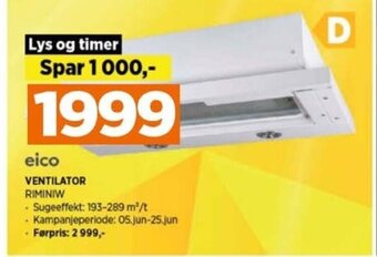 POWER eico VENTILATOR RIMINIW tilbud